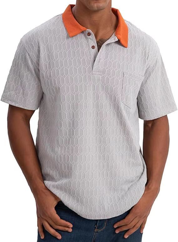 Polo de loisirs structuré pour homme avec col contrasté Chic und Stil