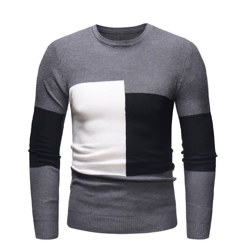 Pull homme designer avec motif à blocs moderne Chic und Stil