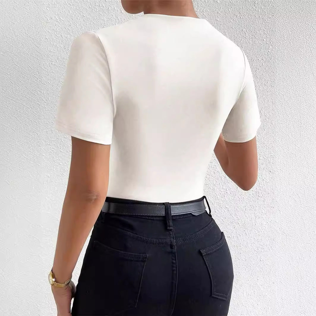 Body pour femme avec des éléments de fronce raffinés Chic und Stil