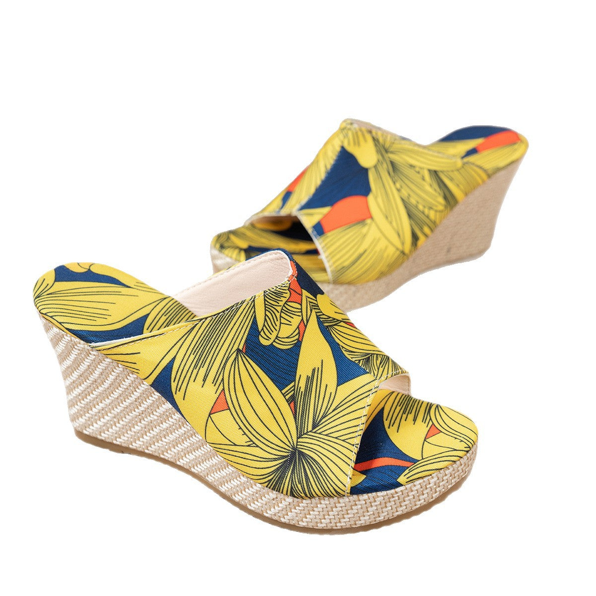 Mules à plateforme pour femmes avec design floral et semelle confortable Chic und Stil