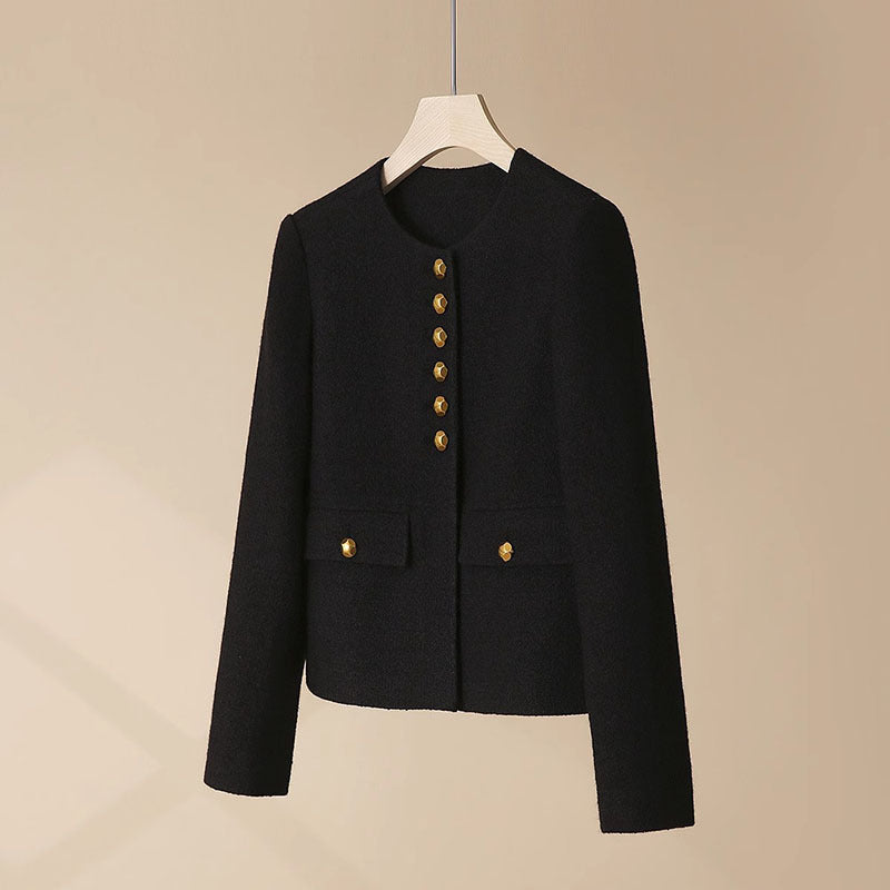 Blazer double boutonné en tissu texturé pour femme Chic und Stil