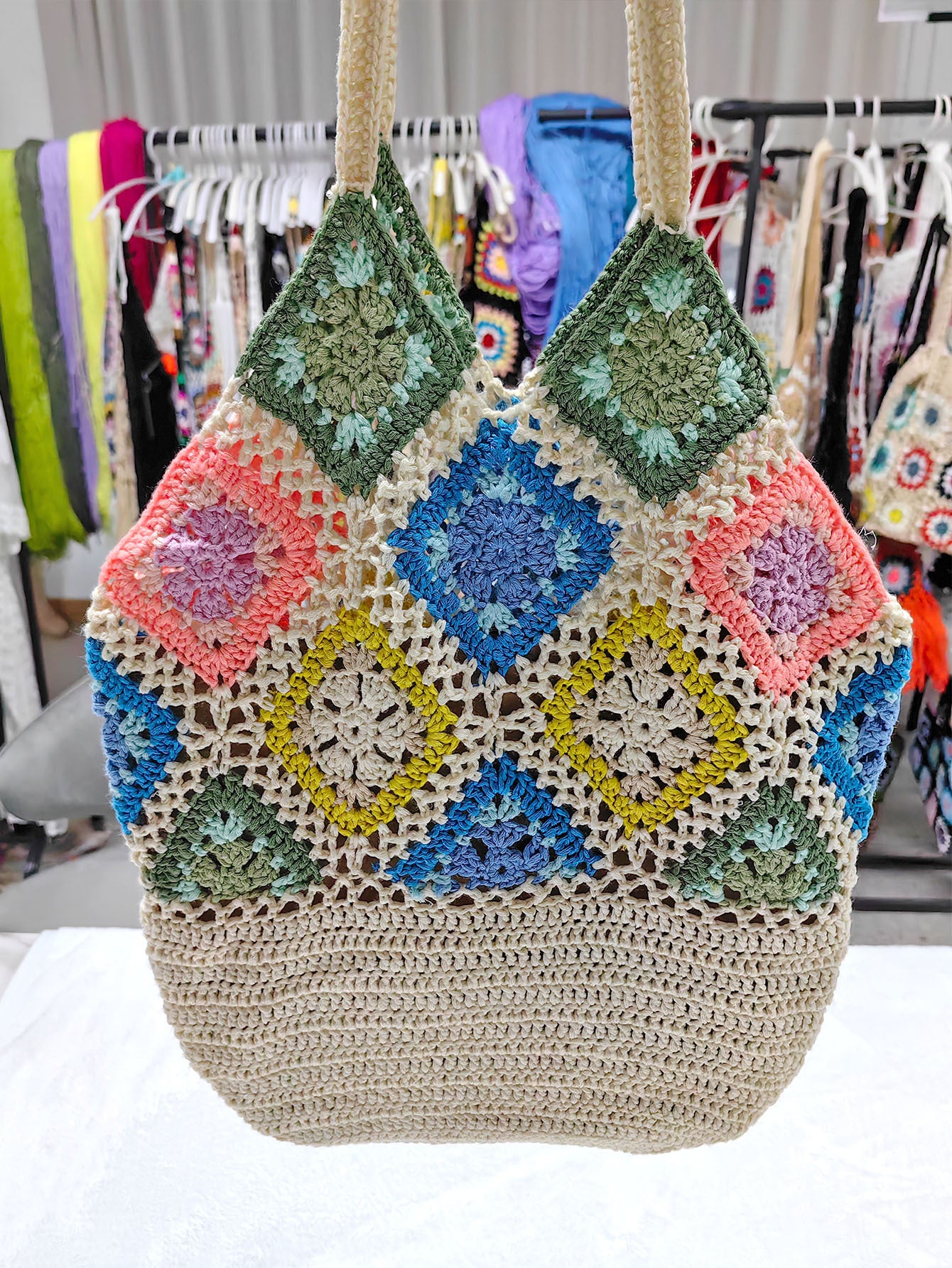 Sacs à main bohémiens en crochet pour femmes Chic und Stil