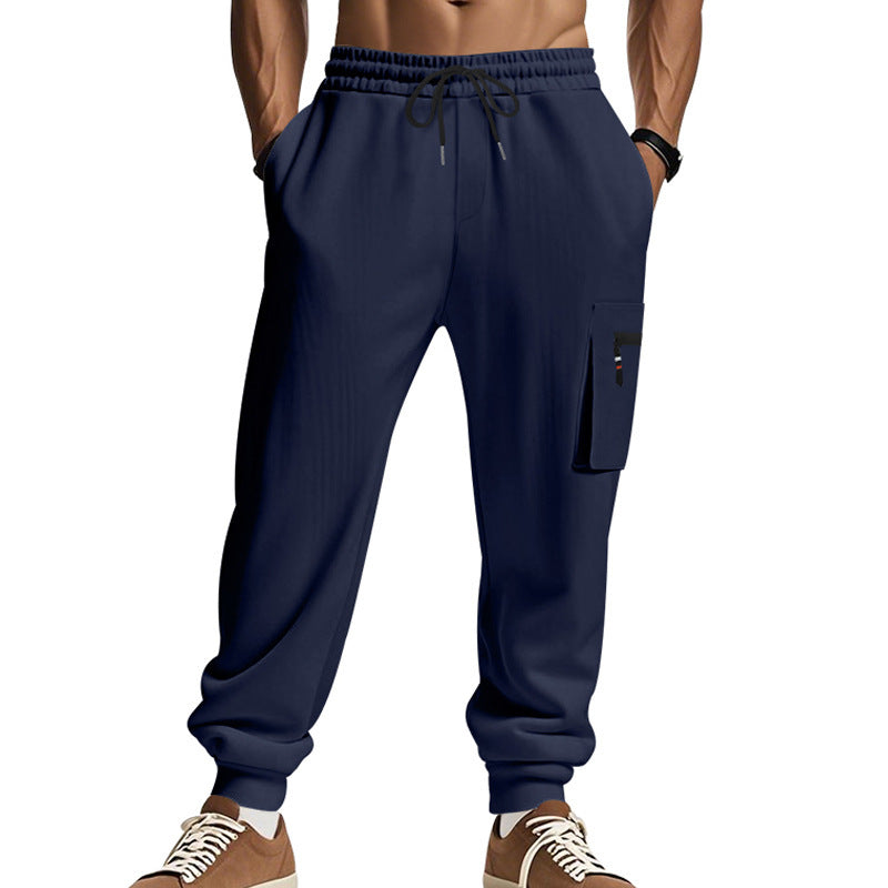 Pantalon d'entraînement cargo pour homme avec taille élastique et poches pratiques Chic und Stil