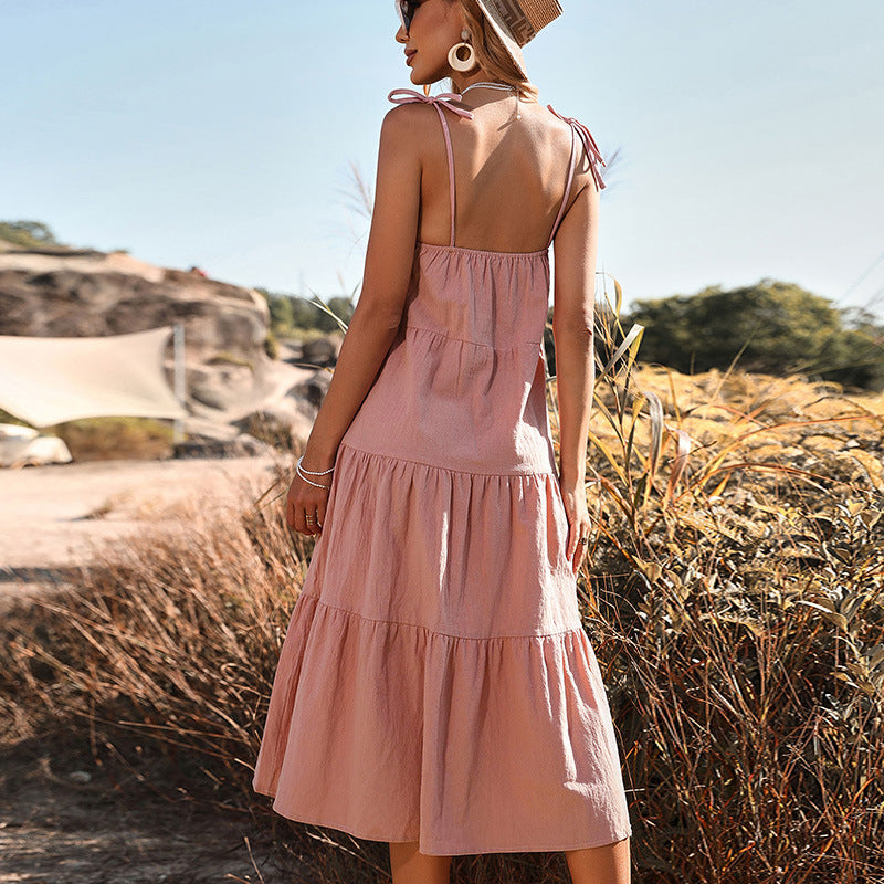 Robes maxi ensoleillées pour femmes à bretelles réglables Chic und Stil