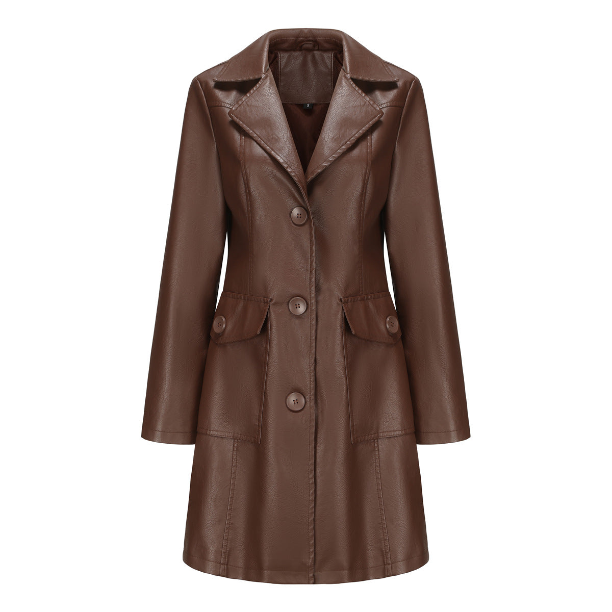 Blazer en faux cuir tendance pour femmes avec poches pratiques Chic und Stil