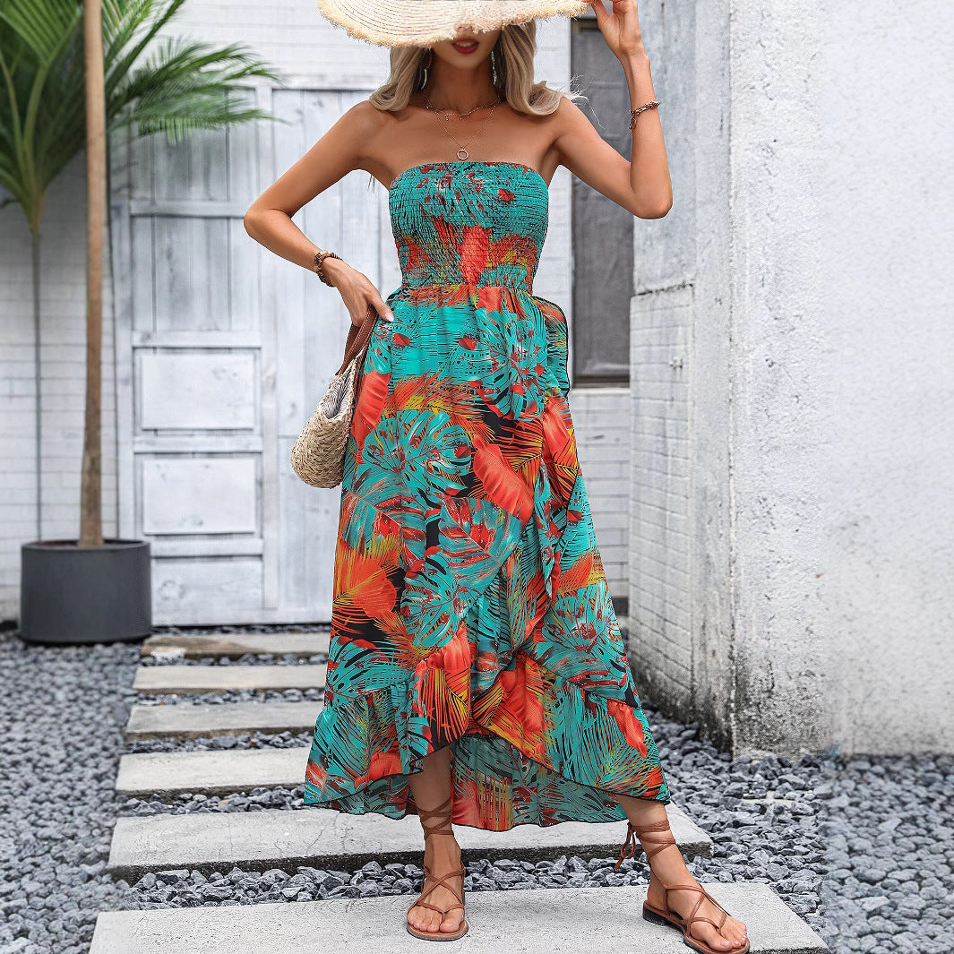 Robe maxi d'été pour femme avec imprimé floral Chic und Stil