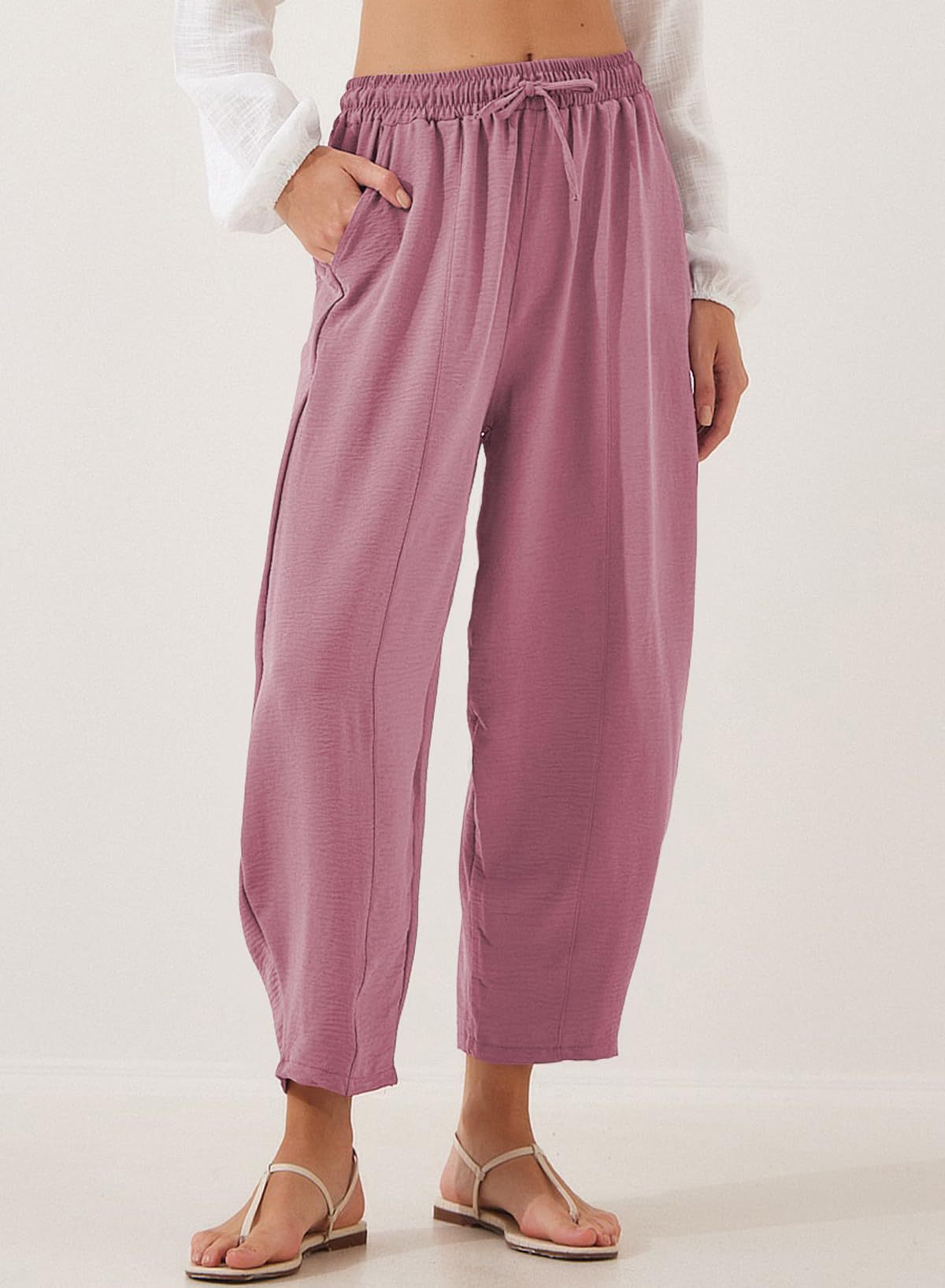 Pantalon de loisirs décontracté pour femmes avec taille élastique et poches pratiques Chic und Stil