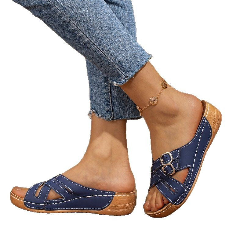 Sandales dames avec semelle confortable et sangles réglables Chic und Stil
