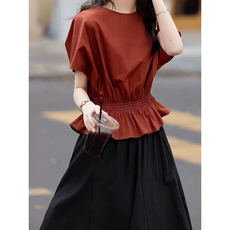 Top peplum froncé pour femmes Chic und Stil
