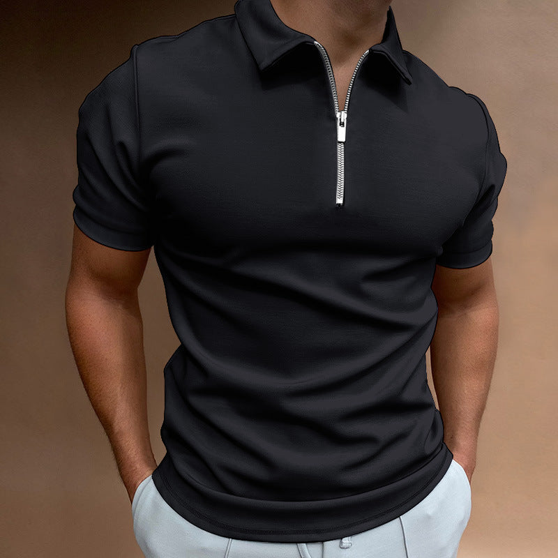 Chemise polo pour hommes avec fermeture éclair Chic und Stil