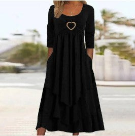 Robe de couche décontractée pour femmes avec détail en forme de cœur et poches Chic und Stil