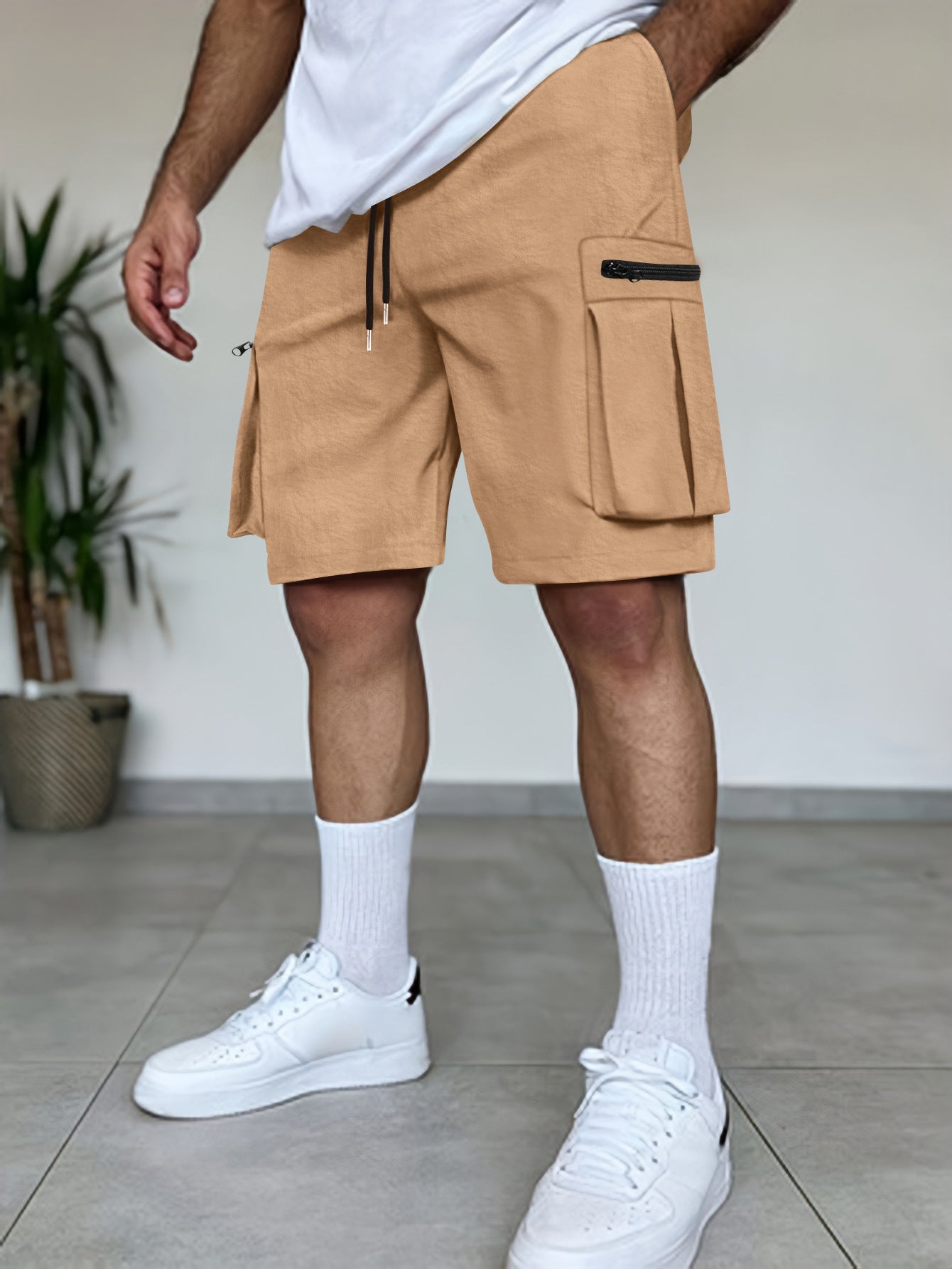 Shorts cargo utilitaires pour hommes avec poches à fermeture éclair Chic und Stil