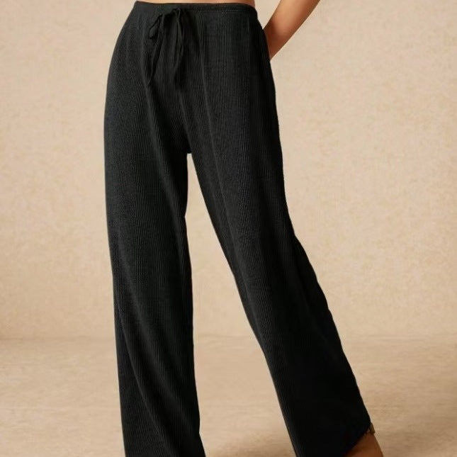 Pantalon de détente ample pour femme avec ceinture élastique et cordon de serrage Chic und Stil
