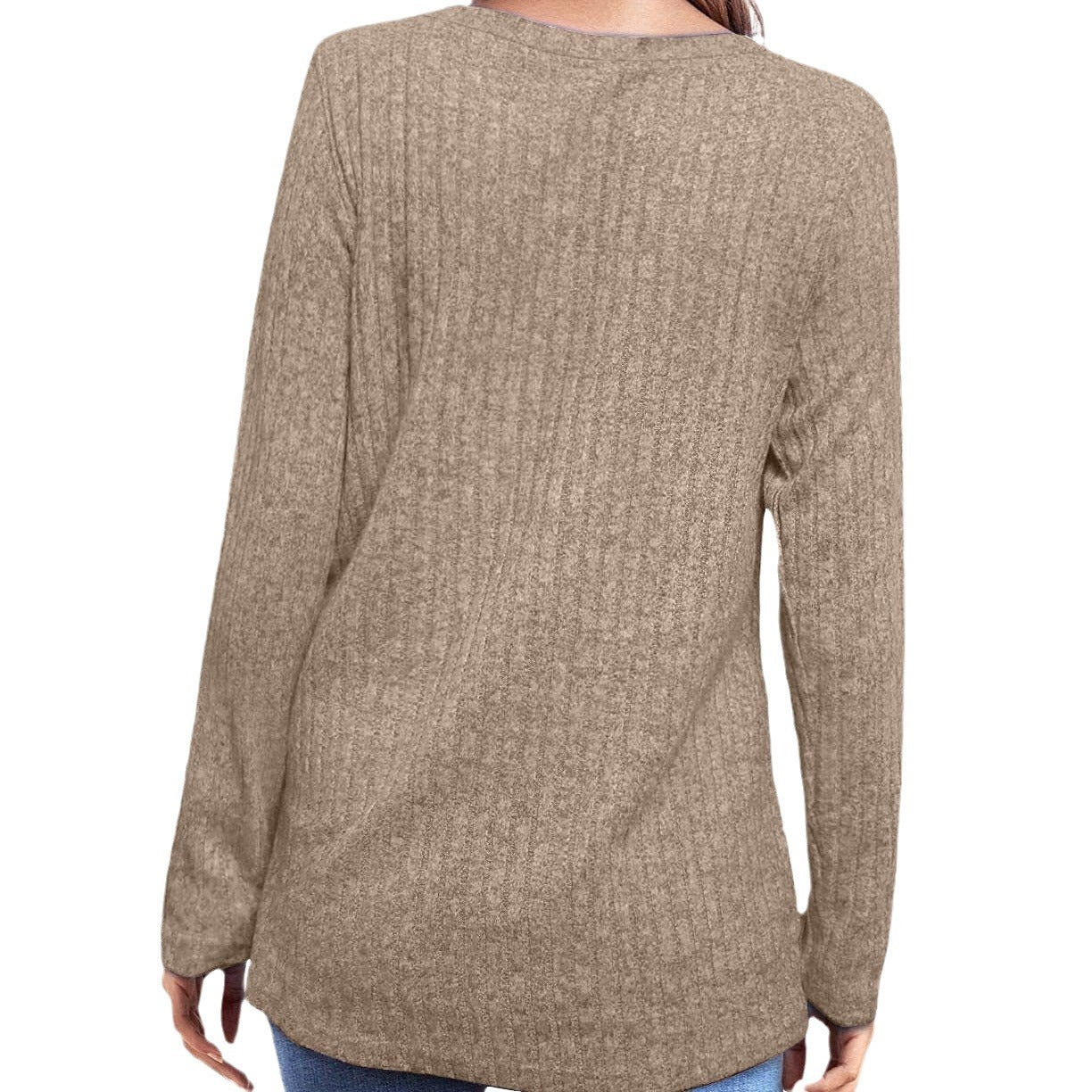 Chemise à manches longues décontractée pour femmes avec structure côtelée Chic und Stil