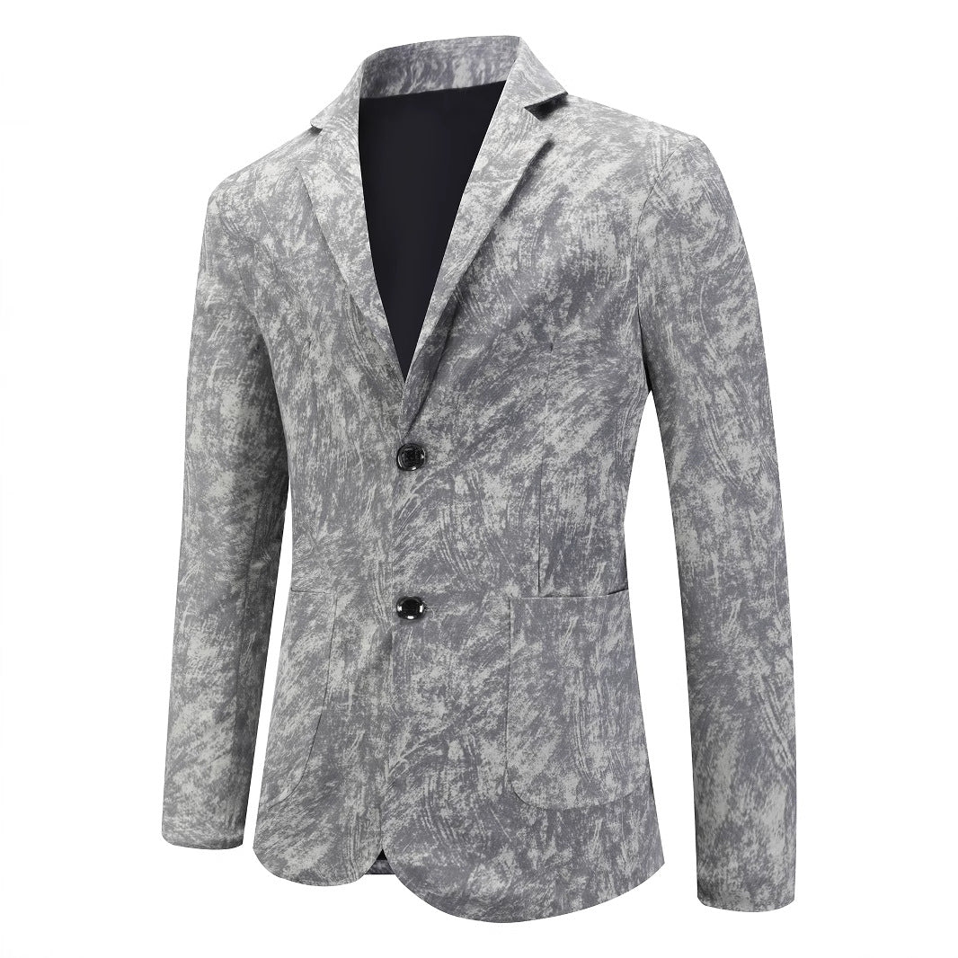 Blazer décontracté pour hommes structuré avec un design moderne et deux poches Chic und Stil