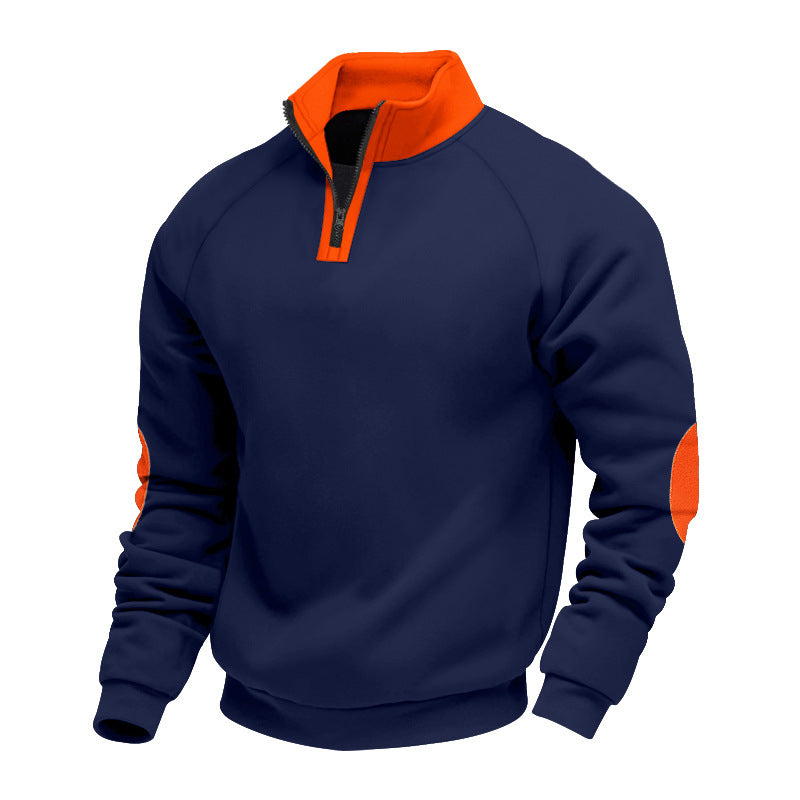 Sweatshirt pour hommes avec col montant et fermeture éclair Chic und Stil