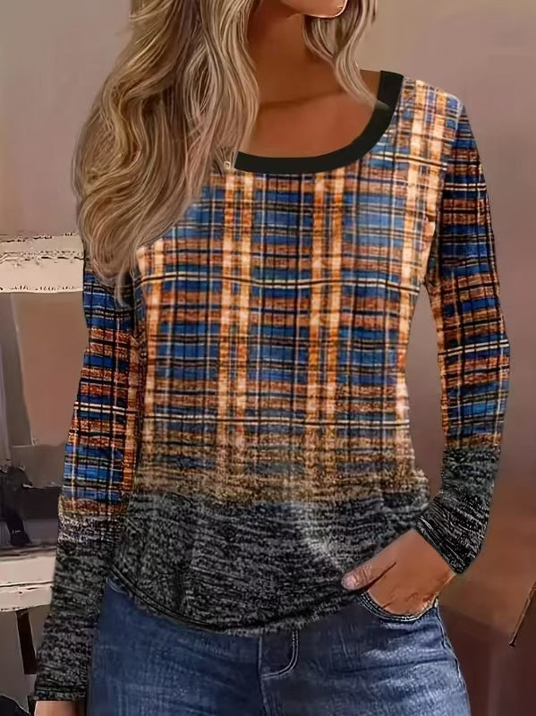 Chemise à manches longues à carreaux décontractée pour femmes avec coupe moderne et poches pratiques Chic und Stil