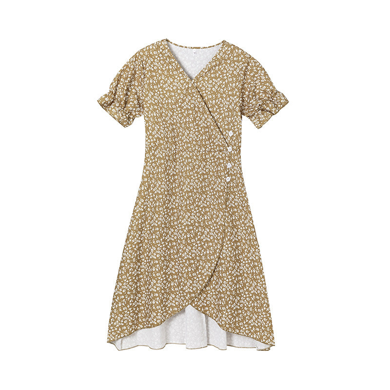 Robe portefeuille florale inspirée vintage pour femmes Chic und Stil