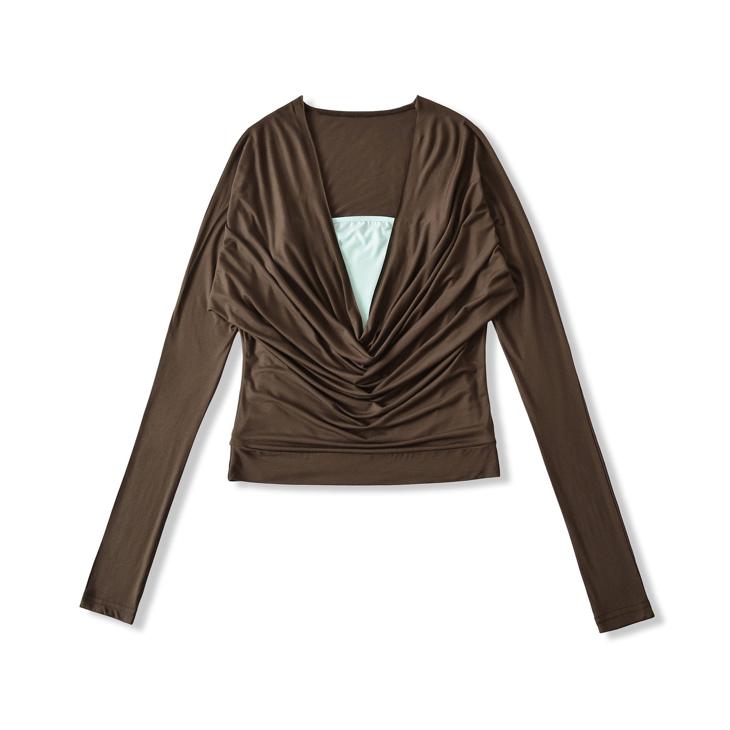 Chemise à manches longues décontractée pour femmes avec un design de drapé raffiné Chic und Stil