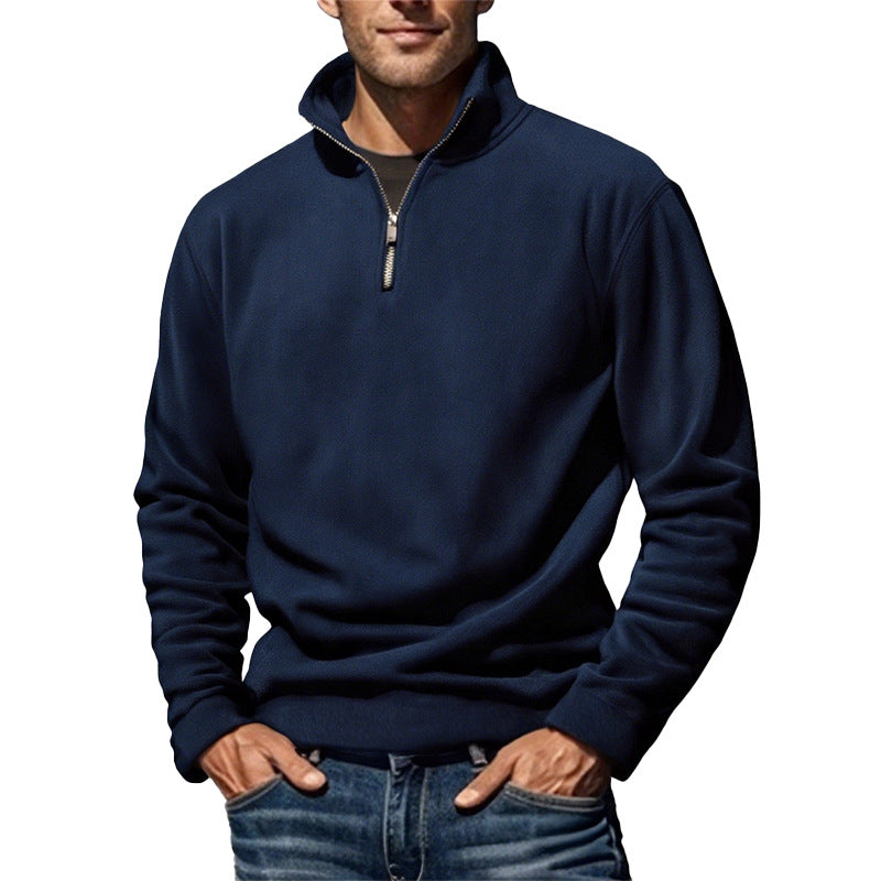 Veste en thermo-polaire pour hommes avec col haut et fermeture éclair décorative Chic und Stil