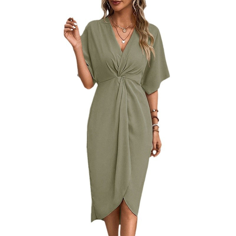 Robe enveloppante élégante à décolleté en V pour femmes Chic und Stil
