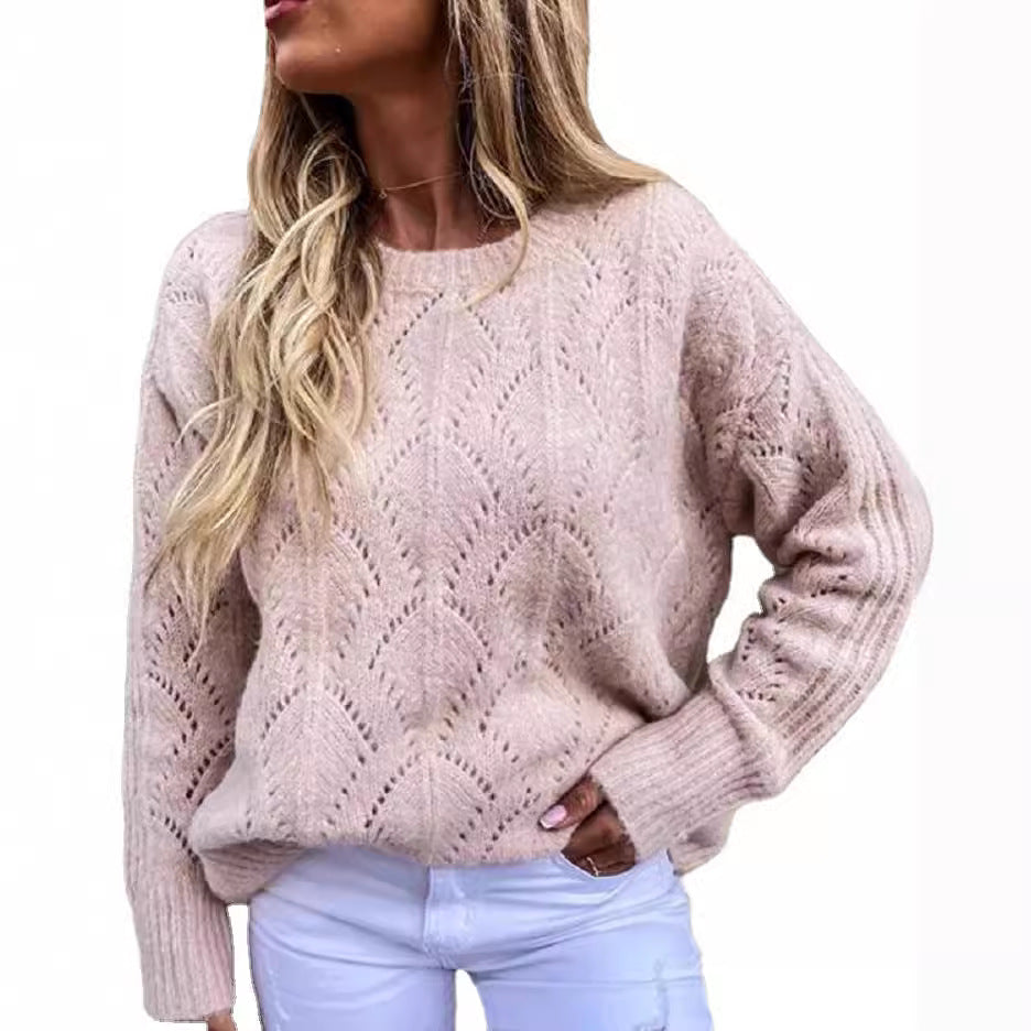 Pull en tricot pour femmes avec un motif en dentelle délicat Chic und Stil