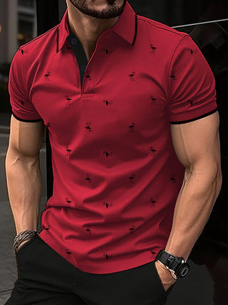 Chemise polo pour homme à manches courtes et motif Chic und Stil