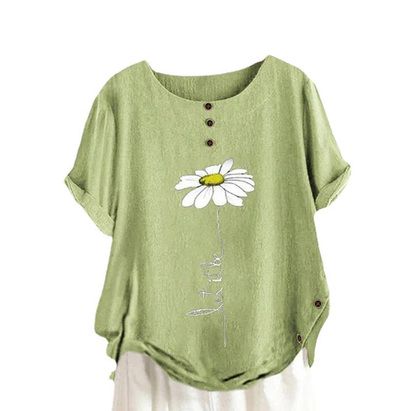 T-shirt brodé de loisirs pour femmes Chic und Stil