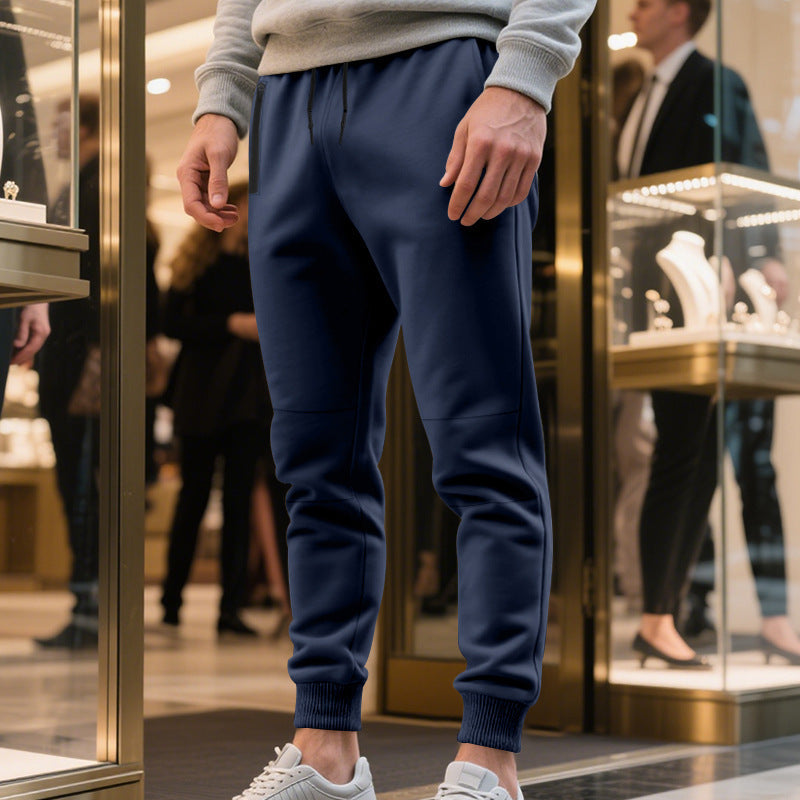 Pantalon de jogging de loisirs pour hommes avec taille élastique et matériau régulateur d'humidité Chic und Stil