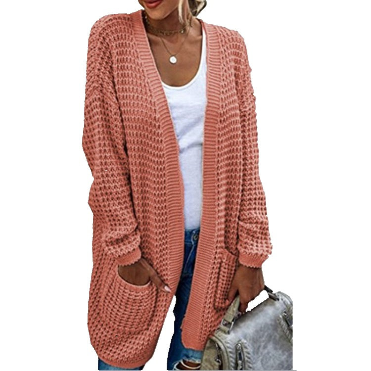 Cardigan pour femmes tricoté en grosses mailles avec une coupe décontractée et des poches pratiques Chic und Stil