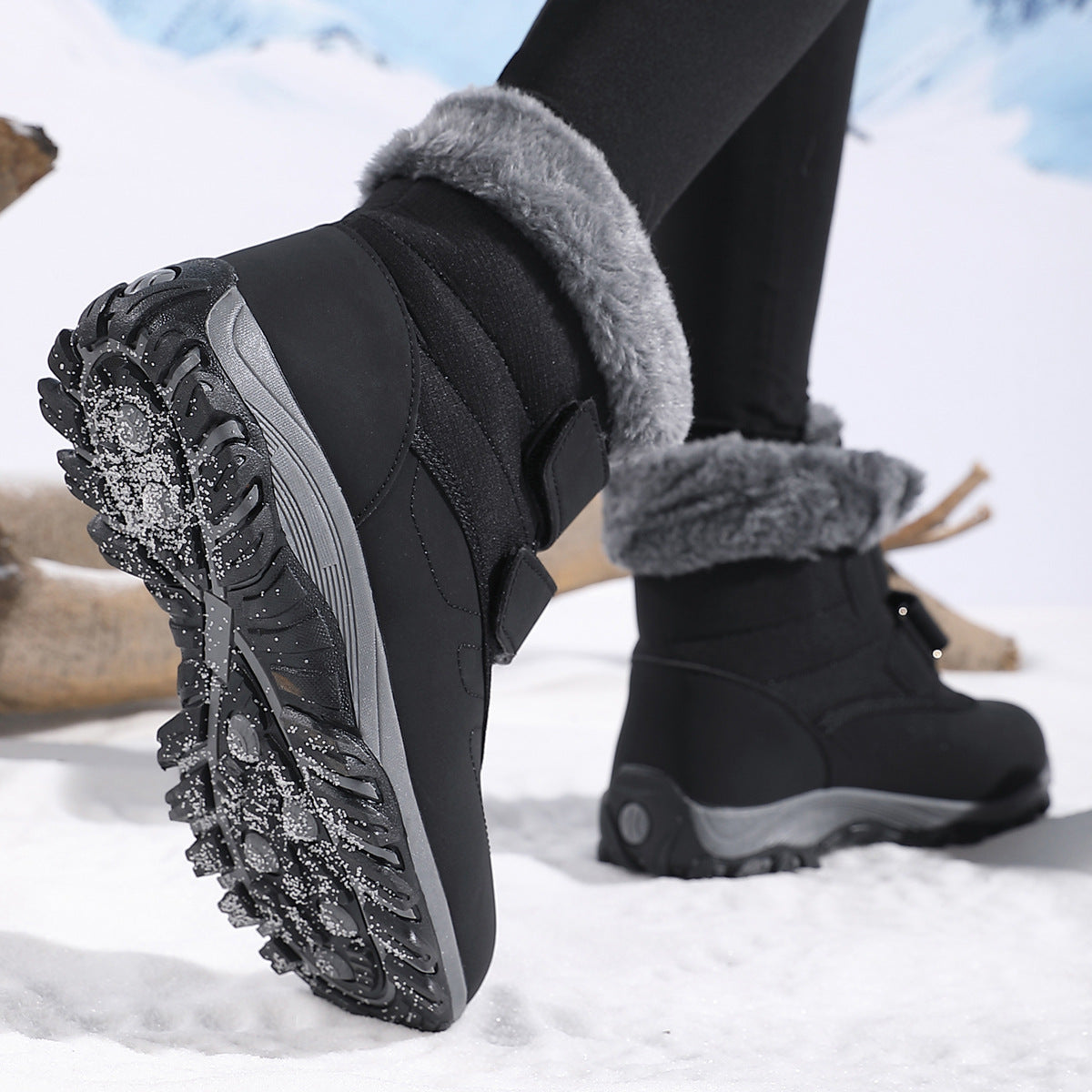 Bottes d'hiver pour femmes avec semelle antidérapante et doublure intérieure chaude Chic und Stil