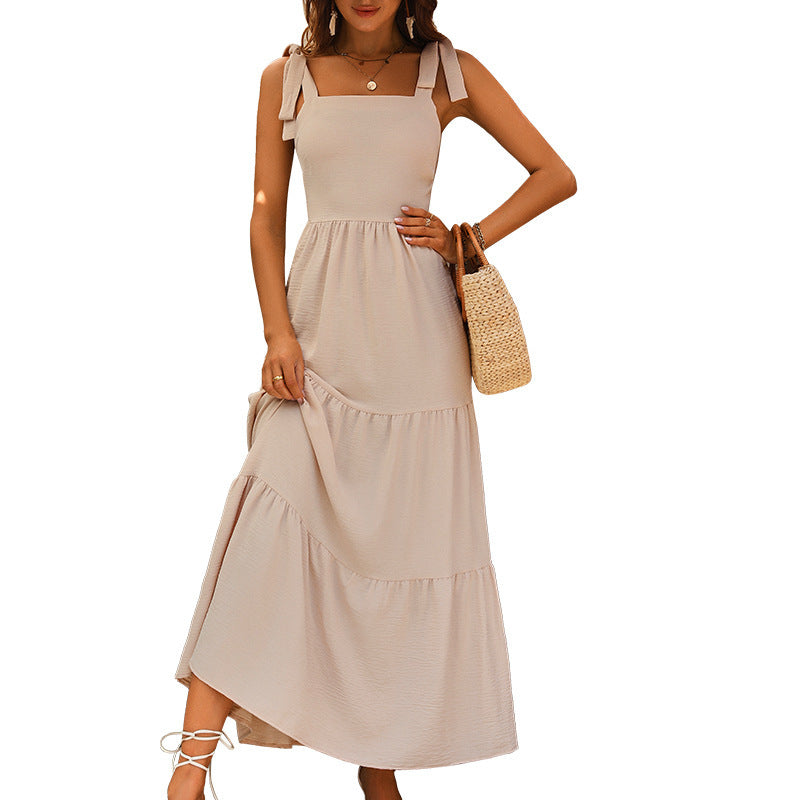 Robe maxi à niveaux pour femmes avec bretelles réglables Chic und Stil