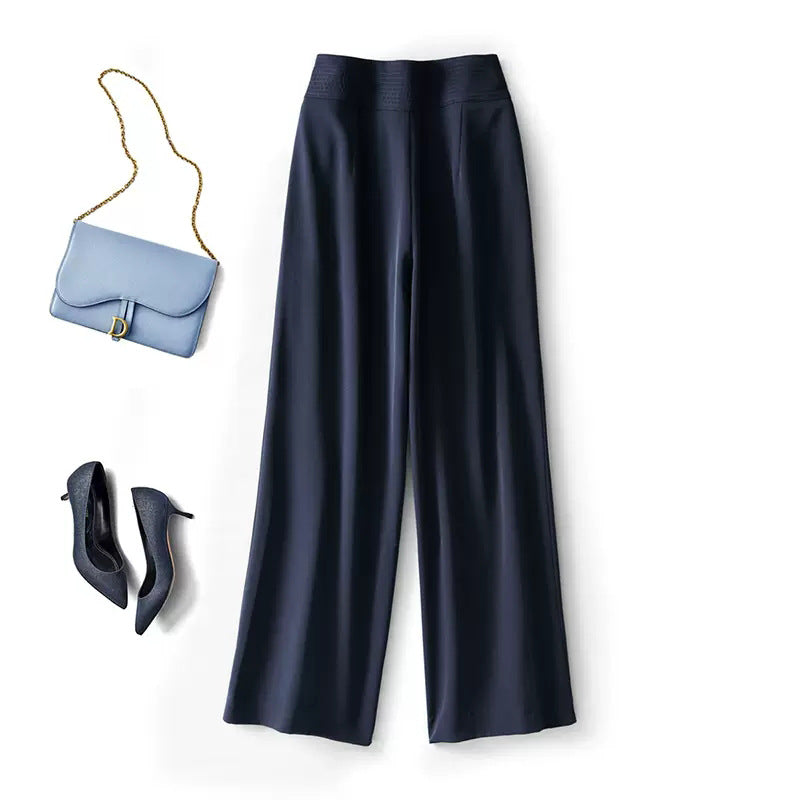 Pantalons larges fluide taille haute pour femmes Chic und Stil
