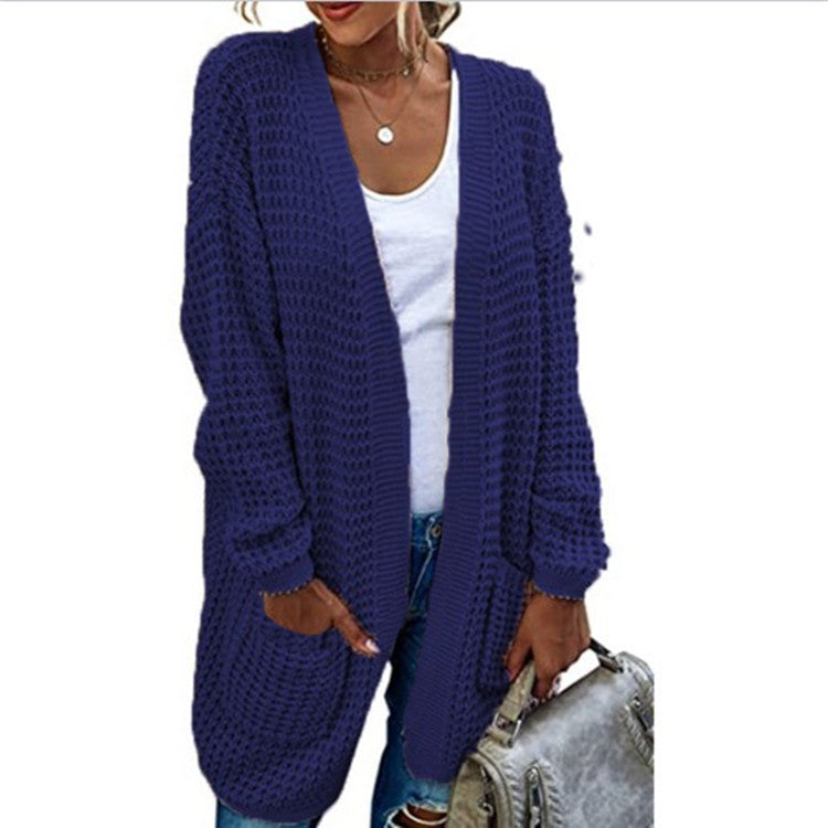 Cardigan pour femmes tricoté en grosses mailles avec une coupe décontractée et des poches pratiques Chic und Stil
