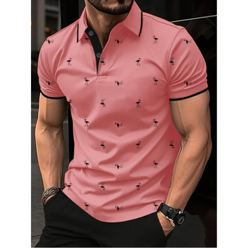 Polo-shirt imprimé de loisirs pour hommes Chic und Stil