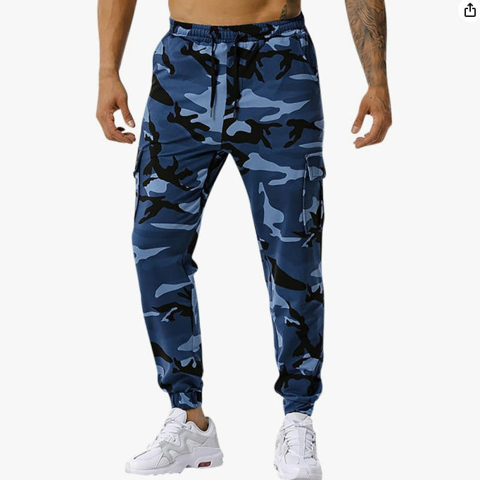 Pantalon cargo tendance pour hommes avec poches contrastées et taille élastique Chic und Stil