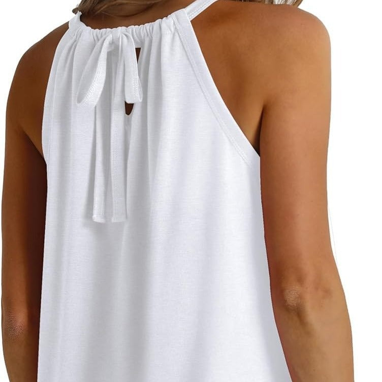 Top dames en chiffon léger à taille haute Chic und Stil