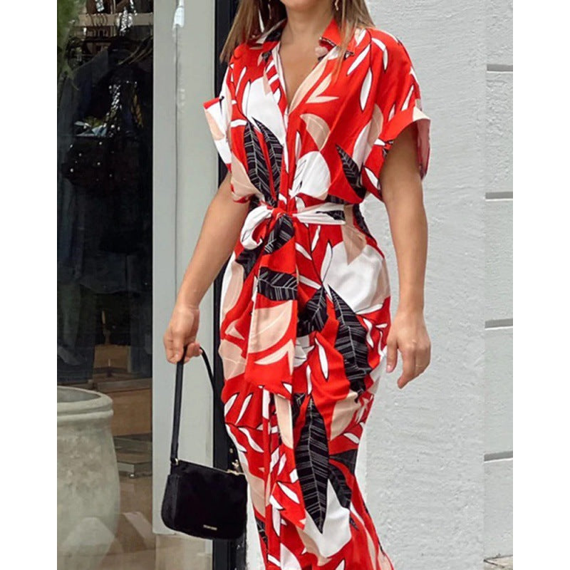 Robe Maxi Cover-Up Tropicale Femme Chic und Stil