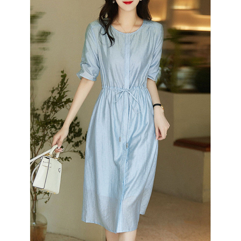 Robe midi stylée à nouer devant Chic und Stil