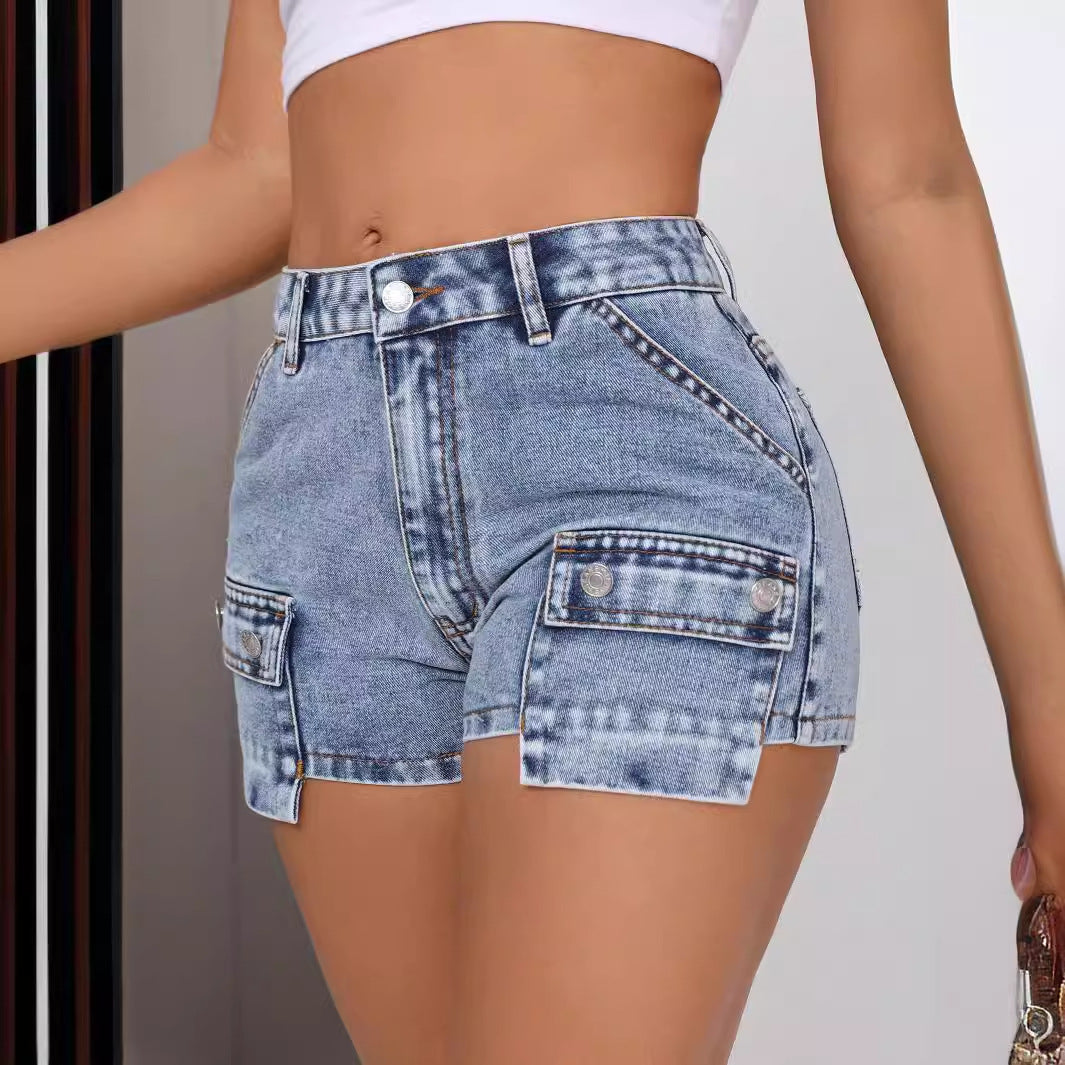 Femmes Shorts cargo tendance avec poches pratiques et taille haute Chic und Stil