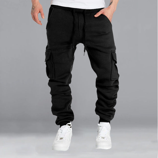 Pantalon de jogging cargo pour hommes avec poches latérales et taille réglable Chic und Stil