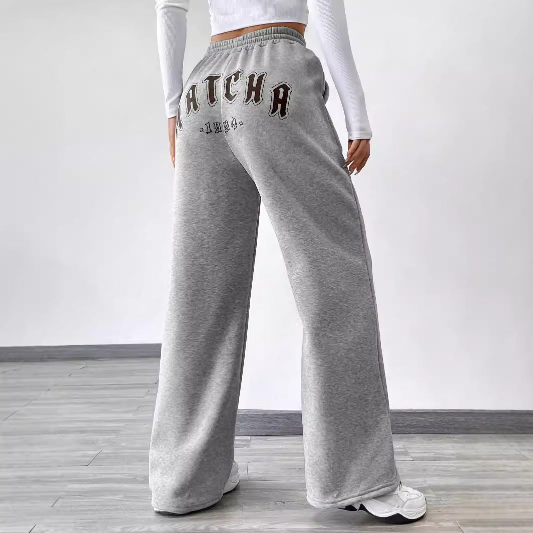 Pantalons décontractés pour femmes avec taille élastique et jambe large Chic und Stil