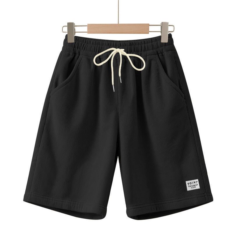 Shorts décontractés pour hommes en tissu côtelé léger avec taille ajustable Chic und Stil