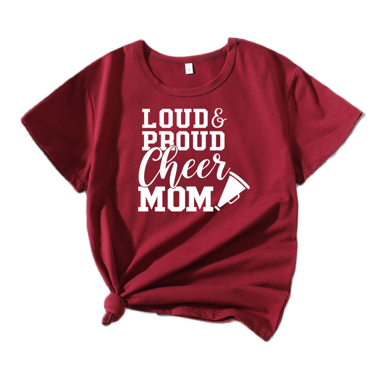 T-shirt graphique Mama Cheerleading Femme Chic und Stil