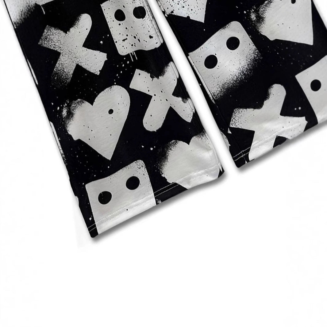 Chic and Style women's patterned lounge pants with elastic waistband and deep pockets