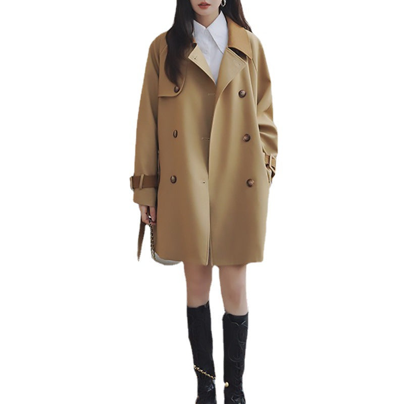 Manteau trench oversized pour femmes à double boutonnage Chic und Stil