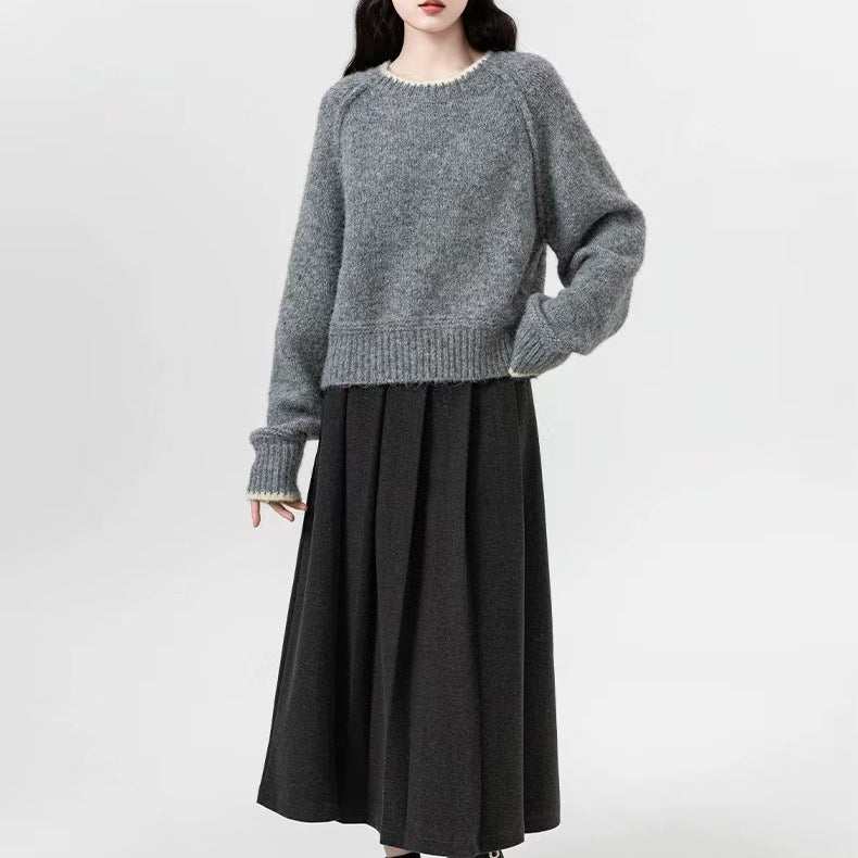 Dames Pull en tricot doux avec coupe ample et manches longues Chic und Stil