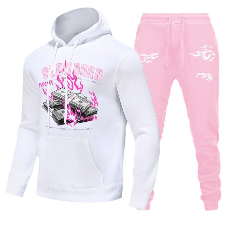 Women's hoodie and jogger pants set with creative design Chic und Stil