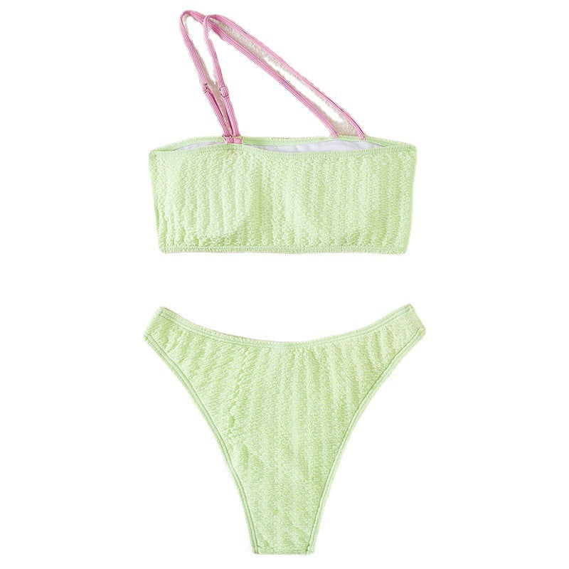 Dames Ensemble de bikini texturé élégant Chic und Stil