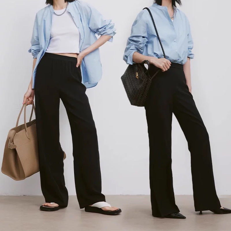 Chemisier léger froissé à boutons pour femmes Chic und Stil